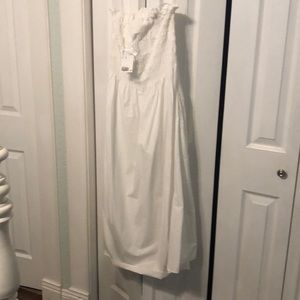 Smocked white dress H&M NWT